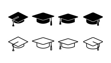 Eğitim ikonu vektörü. mezuniyet kapsülü vektörü
