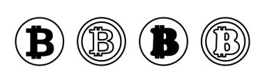 Bitcoin simge vektörü. ödeme sembolü. Kripto para birimi logosu.