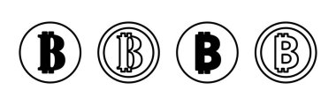 Bitcoin simge vektörü. ödeme sembolü. Kripto para birimi logosu.