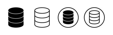 Veritabanı simge vektörü. sunucu simgesi. depolama