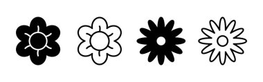 Çiçek ikonu vektörü. Çiçek ikonu. çiçek logosu
