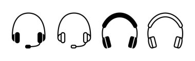 Kulaklık ikonu vektörü. Kulaklık ikonu. kulaklık