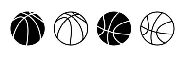Basketbol ikonu vektörü. Basketbol logo vektör simgesi
