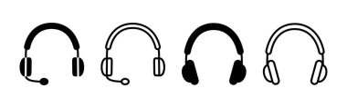 Kulaklık ikonu vektörü. Kulaklık ikonu. kulaklık