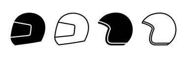 Kask simgesi vektörü. güvenlik başlığı simgesi
