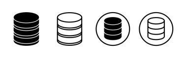 Veritabanı simge vektörü. sunucu simgesi. depolama