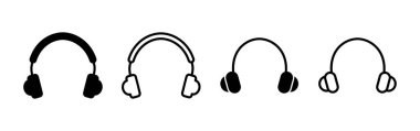Kulaklık ikonu vektörü. Kulaklık ikonu. kulaklık