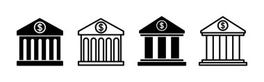 Banka simgesi vektörü. banka simgesi simgesi