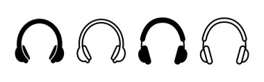 Kulaklık ikonu vektörü. Kulaklık ikonu. kulaklık