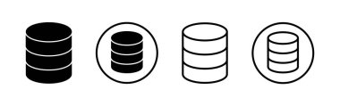 Veritabanı simge vektörü. sunucu simgesi. depolama