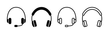 Kulaklık ikonu vektörü. Kulaklık ikonu. kulaklık