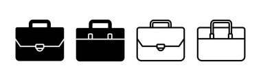 Evrak çantası ikon vektörü. Portföy vektör simgesi. bavul simgesi