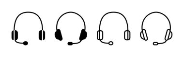 Kulaklık ikonu vektörü. Kulaklık ikonu. kulaklık