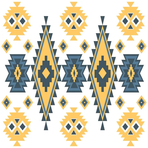 Ілюстрація Візерунок Племінний Етнічний Дизайн Кольорами Стилем Моди — стоковий вектор