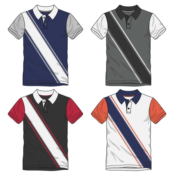 Shirt Design Modelo Mockup Para Camisola Futebol Kit Futebol Golfe —  Vetores de Stock