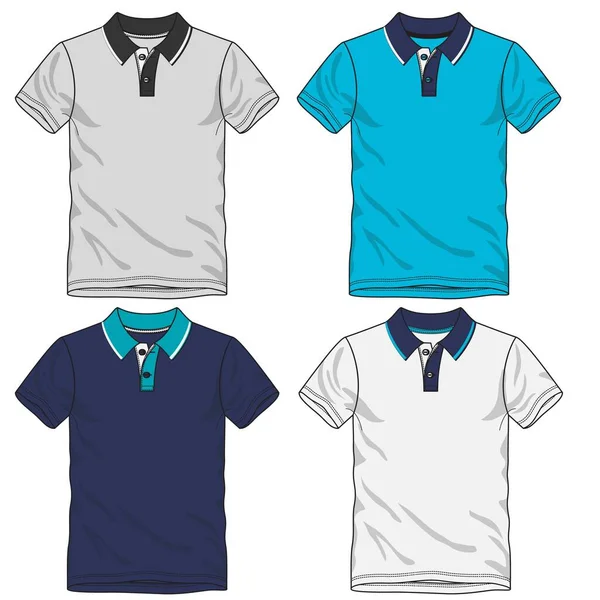 足球球衣 足球套件 高尔夫球 运动服的T恤衫造型模板设计 — 图库矢量图片