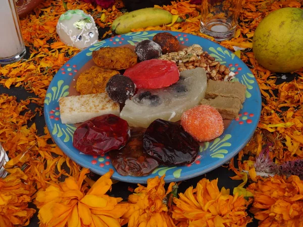 Dulces Mexicanos Tradicionales Dulces Caseros Coloridos — Foto de Stock