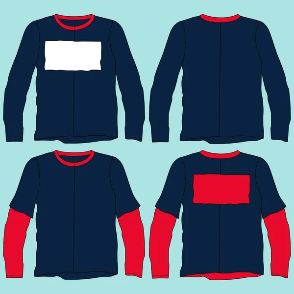 Teknik Moda Illüstrasyonu Unisex Kapüşonlu Kapüşonlu Sweatshirt Seti Gezegen Teknik — Stok Vektör