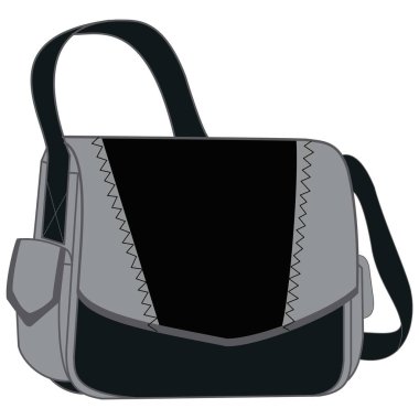 Sırt çantası simgesi. Vektör çizimi. Siyah sırt çantası simgeleri ayarlandı. İzole edilmiş sırt çantası simgeleri