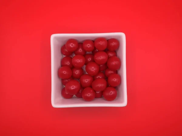 Köstliche Süßigkeiten Mit Kirschgeschmack Auf Einem Keramischen Botanero Und Glattem — Stockfoto