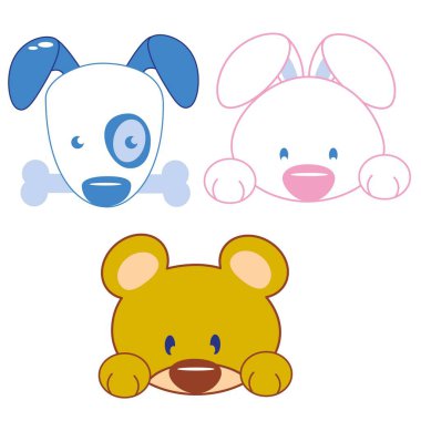 Kemikli köpek yavrusu, küçük tavşan ve şirin bebek ayı mutlu anlar yaşıyor. Mutlu günler..