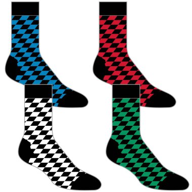 Beyaz arka planda gölgeli gerçekçi uzun çoraplar. Atletik çorap giysisi buzağıyla alay ediyor. Futbol ya da basketbol oynamak için model spor giyim şablonu.