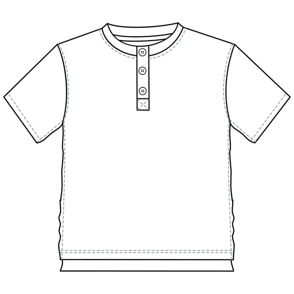 Silhouette Profili Tecnici Set Camicie Maniche Lunghe Maniche Corte Bambini — Vettoriale Stock