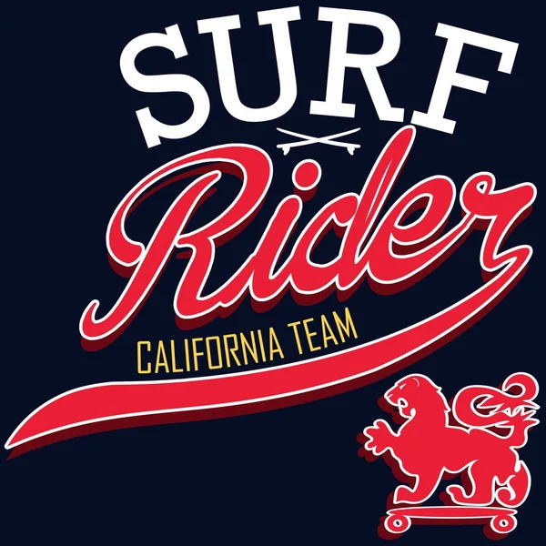 Zone Surf Élégant Shirt Design Vêtements Avec Des Silhouettes Palmiers — Image vectorielle