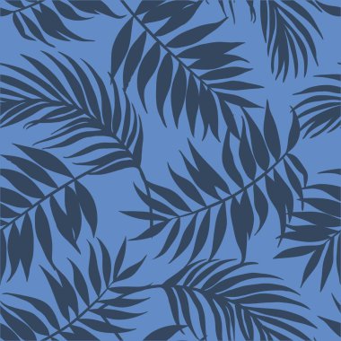 Abstract seamless tropics. Grungy palm tree silhouettes seamless texture background. Jungle vector art. Hand drawn exotic illustration for summer design, beach swimwear fabric, wallpaper
