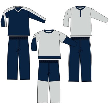 Erkekler ve oğlanlar süveter ve pijama takımı VECTOR 'u giydiler.