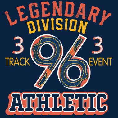 Gradyan, zarif ve modaya uygun hatlara sahip atletik numaraların çizimi, dokulu arka planlar, nakışlı yamaların simülasyonları, kolej metinleri ve çivit tonları.