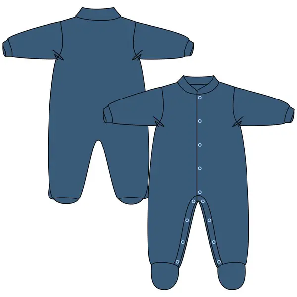 婴儿服装的矢量图 男婴服装的流行设计 您可以在您的集合中使用它作为基座 为它添加任何您想要的颜色 并放置您的打印模式 图库插图