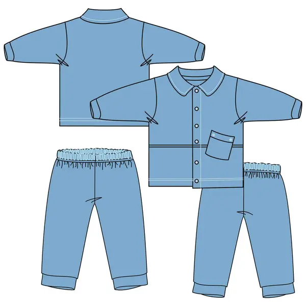 婴儿服装的矢量图 男婴服装的流行设计 您可以在您的集合中使用它作为基座 为它添加任何您想要的颜色 并放置您的打印模式 免版税图库矢量图片