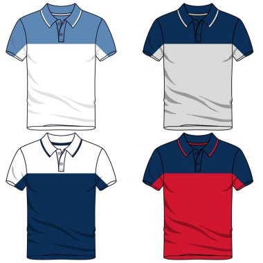 Kolsuz tişört seti, modaya uygun kesimler, çizgiler ve blok kesikleri farklı renkte, onları daha dinamik kılıyor..