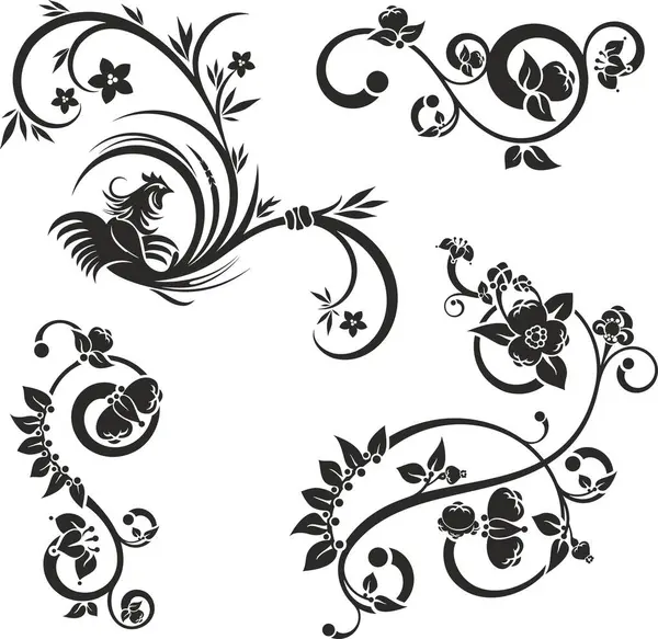 Çiçeksel elementler ve girdaplarla Japon süslemelerinin muhteşem dizaynı. Tipik Asya kültürel geleneği. Son derece temiz vektör çizgileri, vinil ve lazer hazır..