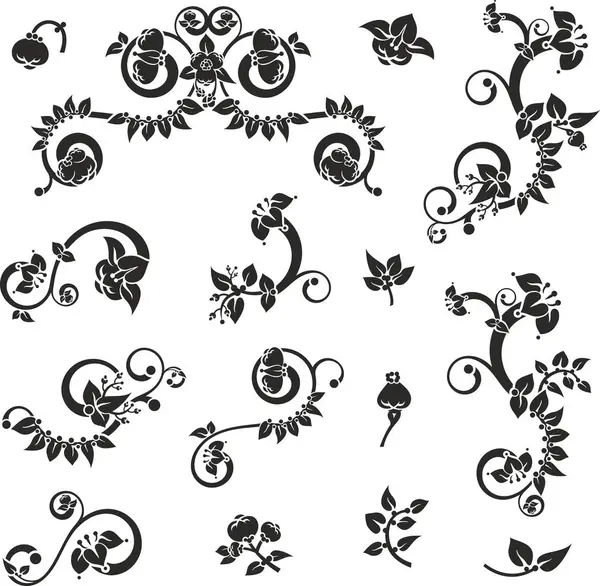 Geleneksel Japon çiçek süsleri ve doğulu dekoratif tasarımlar. Son derece temiz vektör çizgileri, vinil ve lazer hazır..