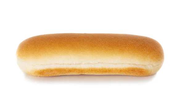Roti Hot Dog Diisolasi Pada Latar Belakang Putih — Stok Foto