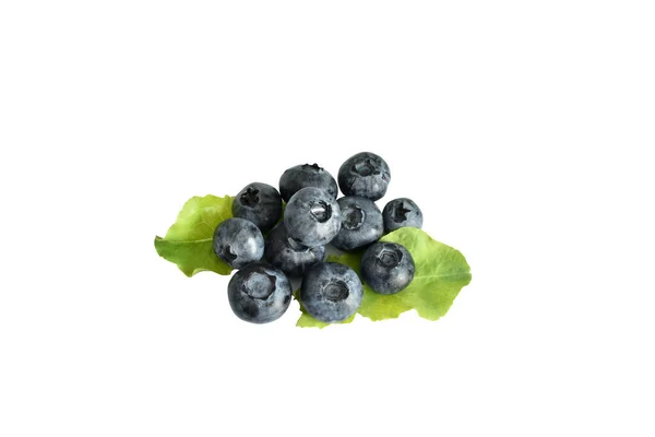 Stack Blueberries Isolated White Clipping Path High Quality Photo — Stock Photo, Image