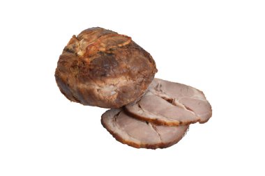 Bir parça hindi köftesinden iki dilim et kesilir..