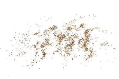 Yemek pişirmek için baharat, beyaz arka planda acı karabiber..