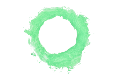 PNG arka planında yeşil boyayla boyanmış daire şeklinde bir şerit..