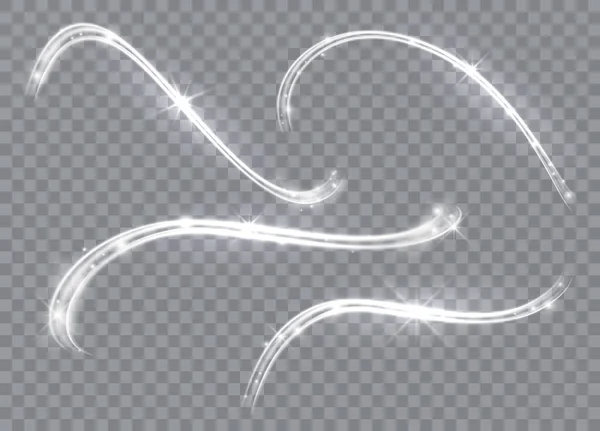Λάμψη Φωτός Λευκές Λαμπερές Γραμμές Ταχύτητας Εικονογράφηση Διανύσματος — Διανυσματικό Αρχείο