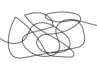 Karmaşık dokular. Rastgele kaotik çizgiler. Başından sonuna kadar elle çizilmiş bir nesne. Vektör illüstrasyonu.