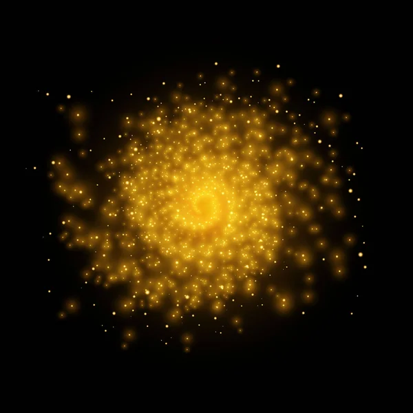 Stelle Effetto Bagliore Luce Vettore Brilla Sfondo Trasparente Galassia Spirale — Vettoriale Stock