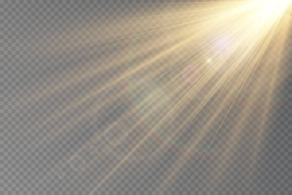 Vector transparent sunlight special lens flare light effect.
