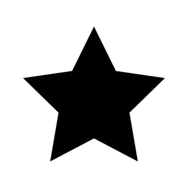 Beyaz arkaplanda yıldız simgesi izole edildi. Vektör çizimi. Eps 10.