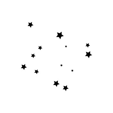Kara Yıldız Küme Vektör Tasarımı