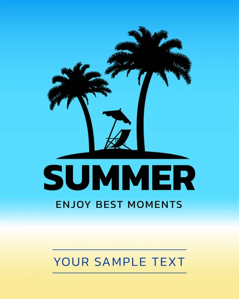 Enjoy Best Moments Summer Background Vector Illustration — Stock Vector