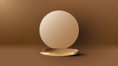 Altın podyum lüks boş sunum stüdyo ürün süslemesi altın kaide