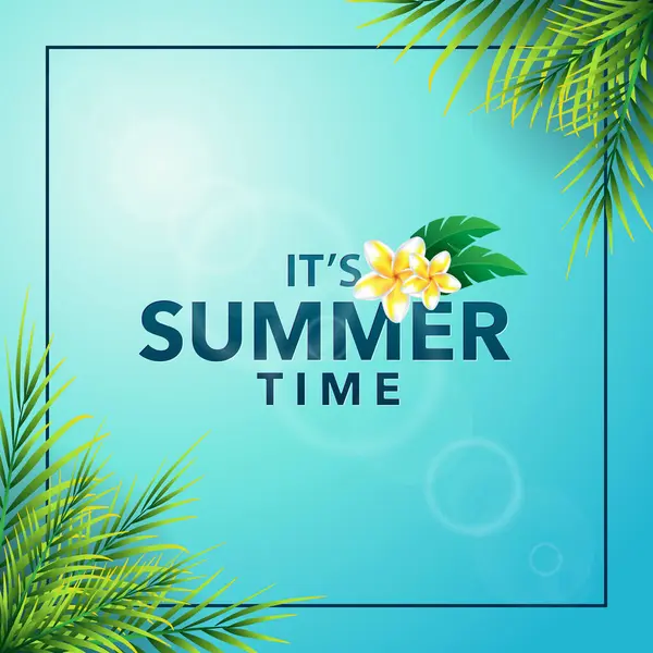 Palmiye yaprakları tropikal palmiyeli yaz çizelgesi